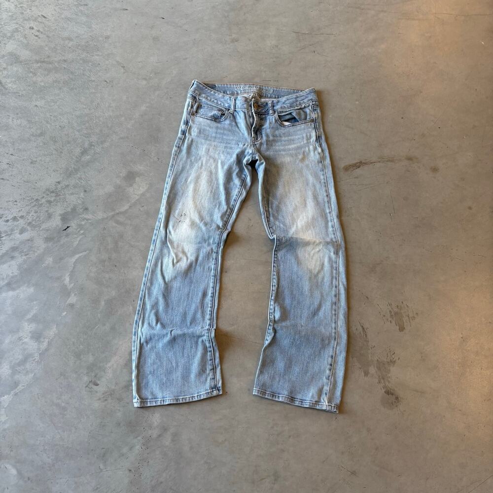 y2k vintage lightwashed faded bootcut flared jeans